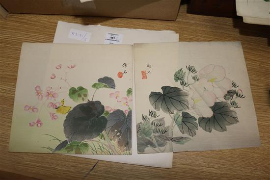 Eight Japanese prints